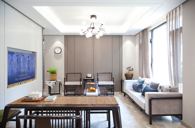 新中式客廳實(shí)景